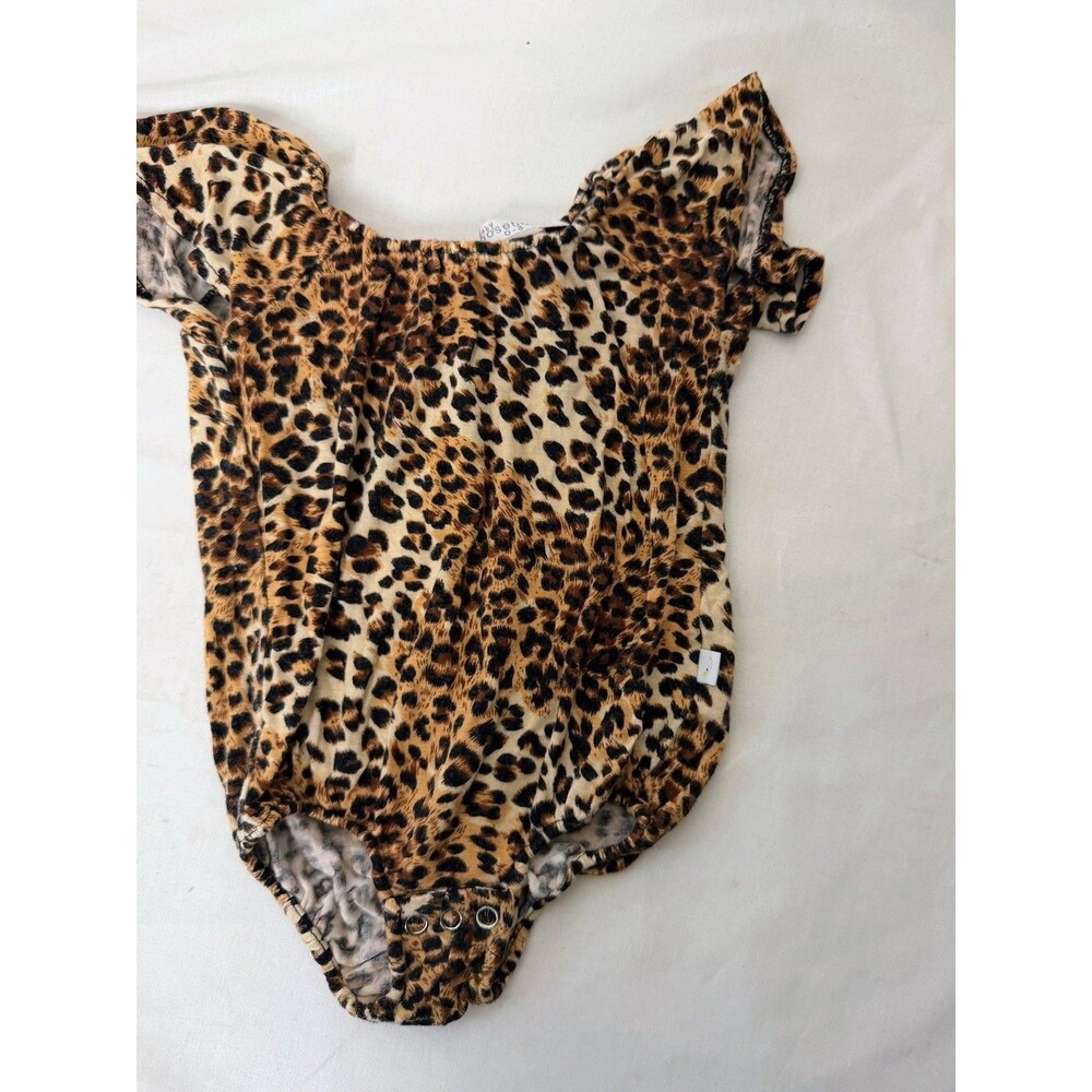 Baby Goosebumps Leopard Jumper Romper  Sz 0-3 Mo Short Sleeve